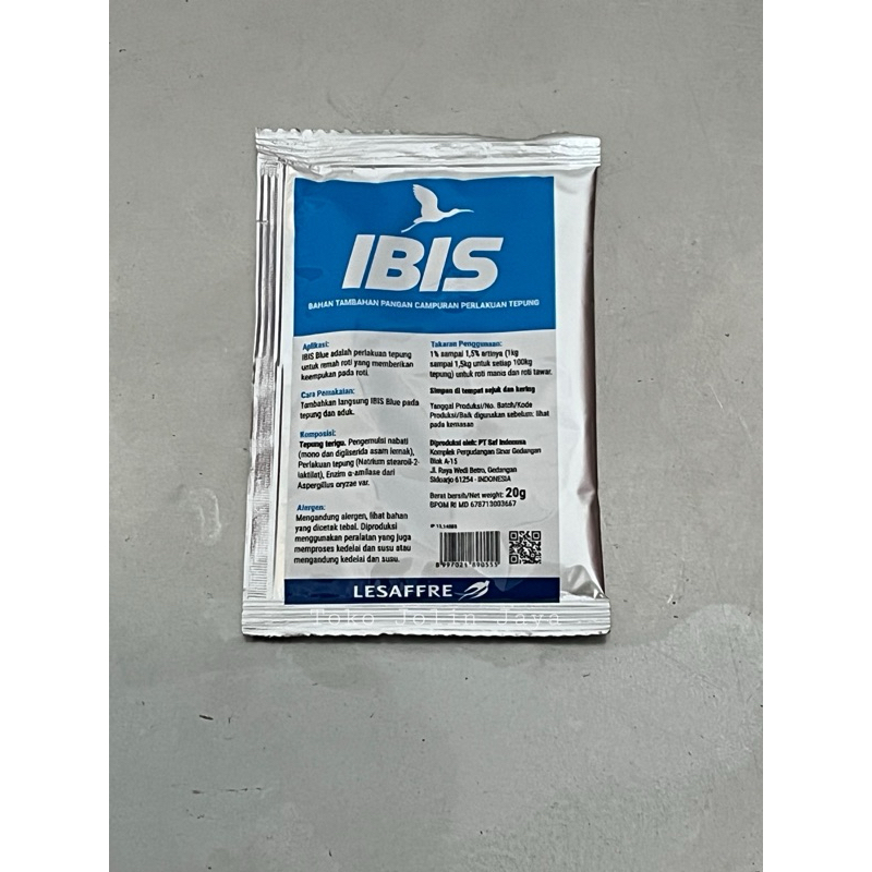 

1 sachet pelembut roti Ibis Blue