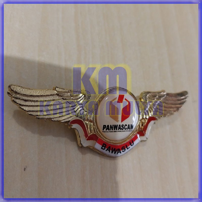 Pin Wing Bawaslu Pin Wing Bawaslu Logo Panwascam Bahan Logam - Karya Mulya
