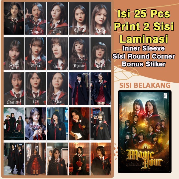 Magic Hour JKT48 Set Photobook Foto Card 2 Sisi Laminasi Bahan Tebal Tahan Luntur