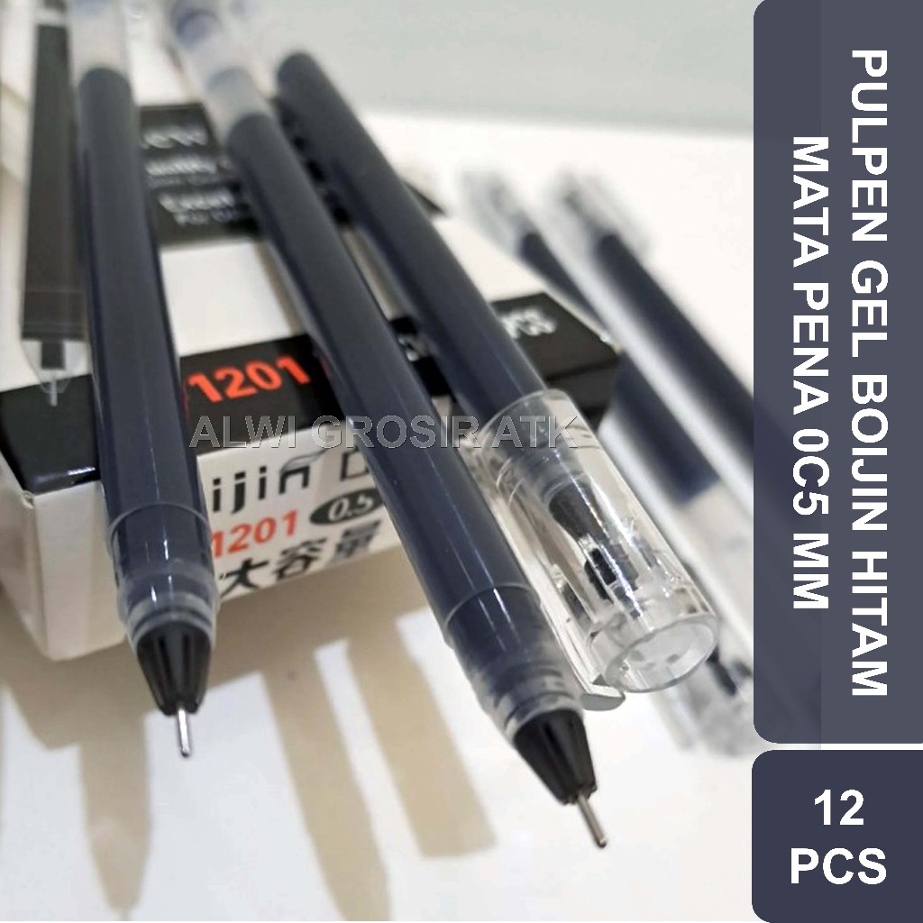 

Pulpen Gel Boijin 0,5 mm Warna Hitam | 12 Pcs