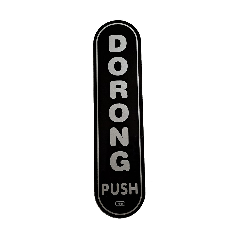

Sign Label Acrylic/Label Akrilik Kecil - Dorong_Push (Silver) 5x20cm