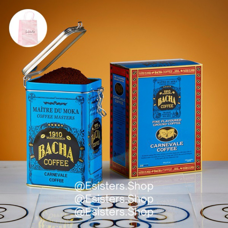 

Bacha Coffee 1910 Carnevale Coffee Ground Beans Arabica Coffee Masters Kopi GiftBox 350gram