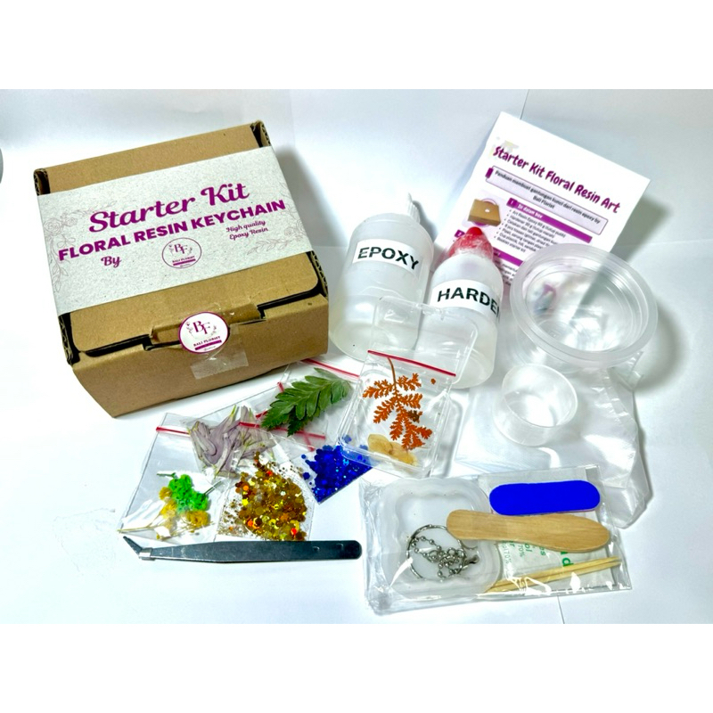

Starter Kit DIY Floral Resin Art Key Chain gantungan kunci