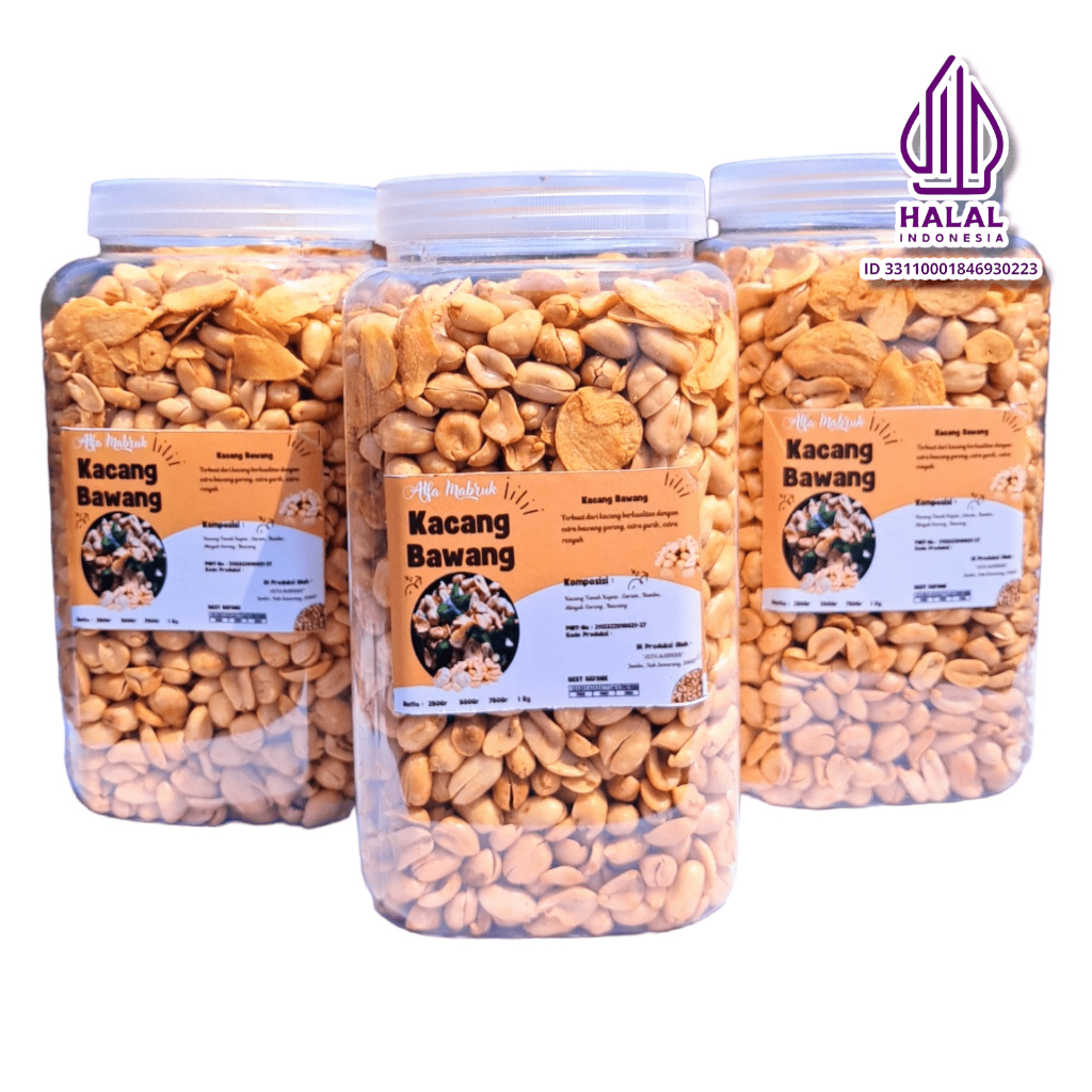 

Kacang Kupas Matang 1kg Kacang Bawang Goreng Matang 1kg Gurih Asin Kualitas Super