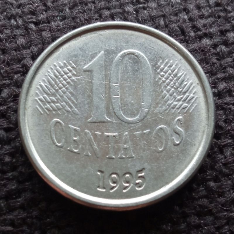 Koin Kuno Brazil 10 Centavos tahun 1994-1997 | Koin Asing Mancanegara Uang Kuno Asli