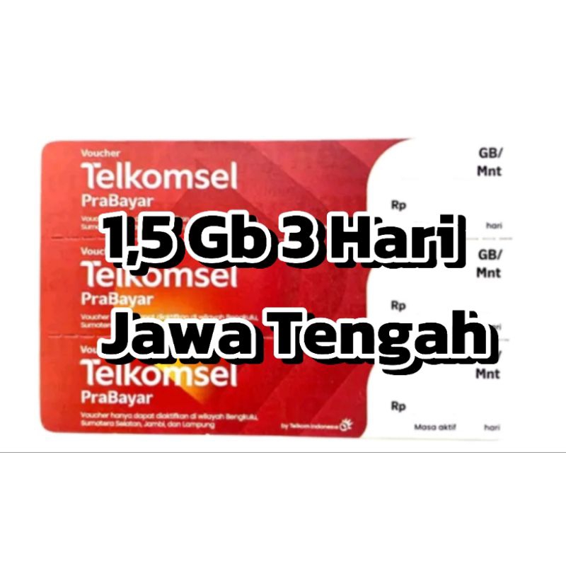 Voucher Telkomsel 1,5 Gb 3 Hari