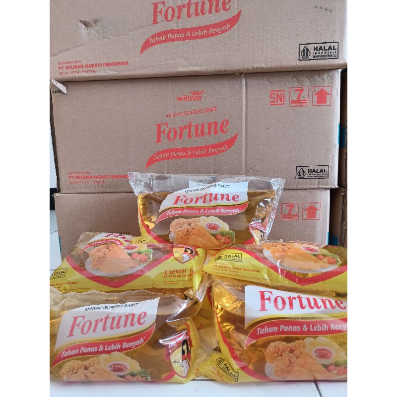 

(1 PCS) MINYAK GORENG SAWIT FORTUNE KEMASAN BANTAL 1 LITER Oil