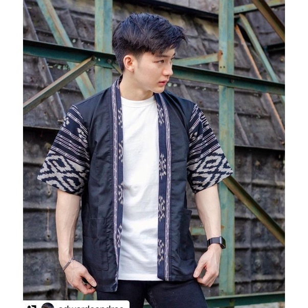 Promo Keren KIMONO PRIA TENUN IKAT ORY TROSO PECANGAAN JEPARA  KIMONO PRIA  KIMONO SONGKET  KIMONO E