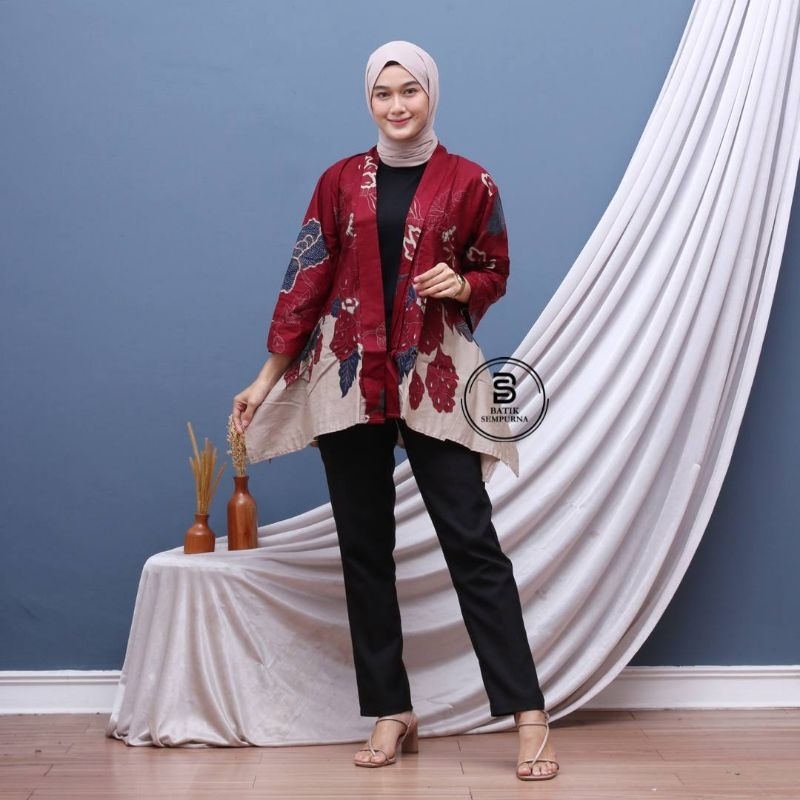 FLASH SALE BLEZER BATIK ATASAN BATIK WANITA MODERN OUTER BATIK MODER