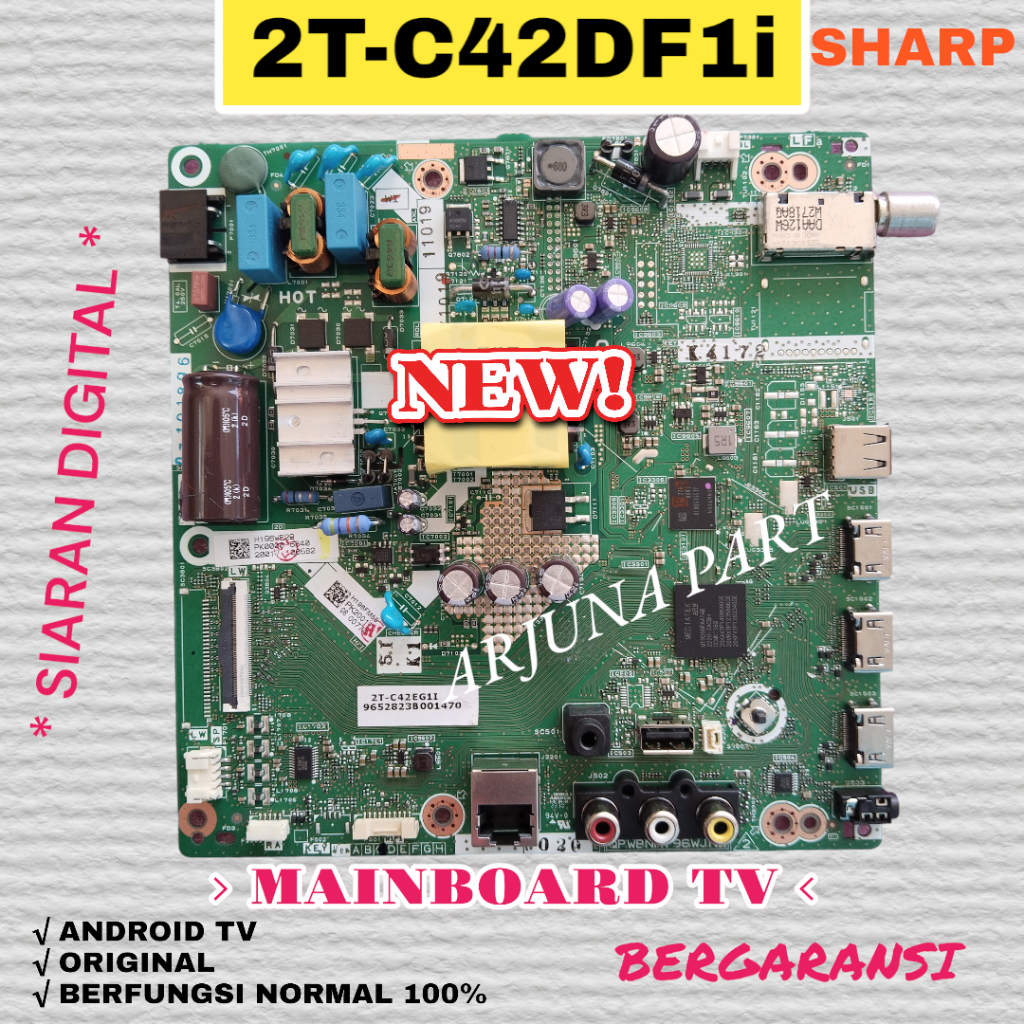 MAINBOARD TV SHARP 2T-C42DF1I / MB TV SHARP 2T-C42DF1I / MODUL TV SHARP 2T-C42DF1I / MESIN TV SHARP 