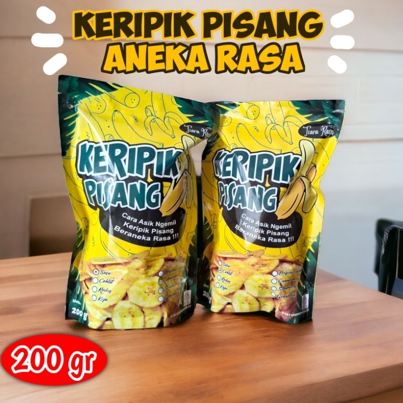 

Keripik pisang rasa coklat susu greentea dll 200gr