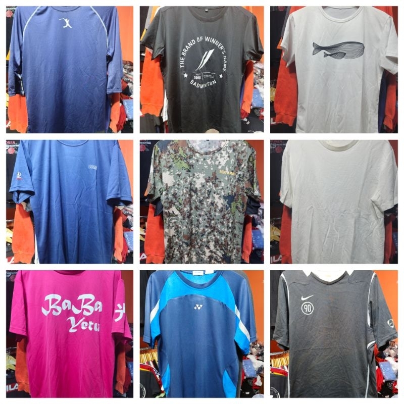 IMPORT Jersey bola import Murah meriah aparel polosan Volley Badminton Renang Sepeda Tennis dll 2024