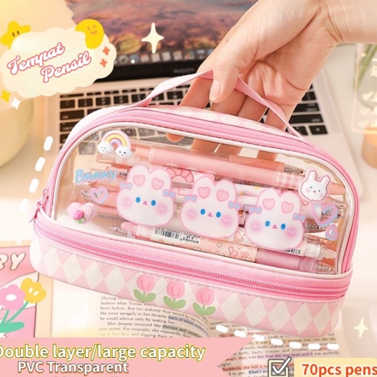 

Silahkan Beli Tempat Pensil BesarTransparan PVC Pencil Case Tas Pensil Murid LucuKotak Pensil Anak Esthetis