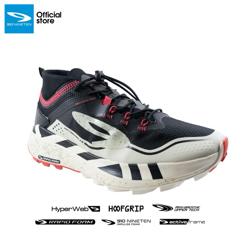 910Nineten YUZA MATTERHORN 2.0 Hitam/Putih