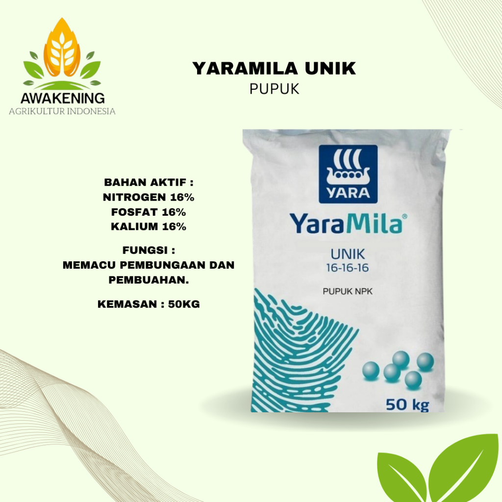 PUPUK NPK YARAMILA UNIK 16-16-16 50KG