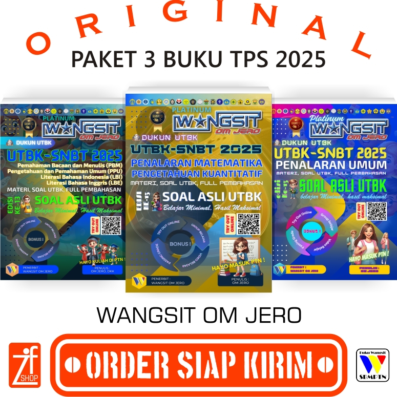 Buku Wangsit OM JERO PAKET TPS PLATINUM 2025 / Buku Wangsit OM JERO UTBK SNBT 2025