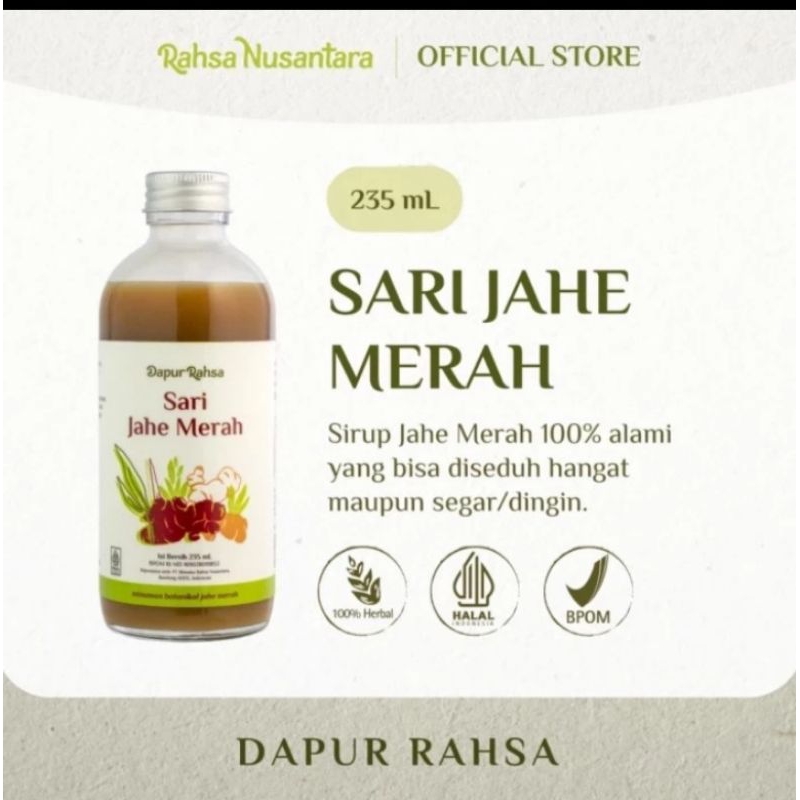 

rahsa Nusantara - sari jahe merah isi 235ml