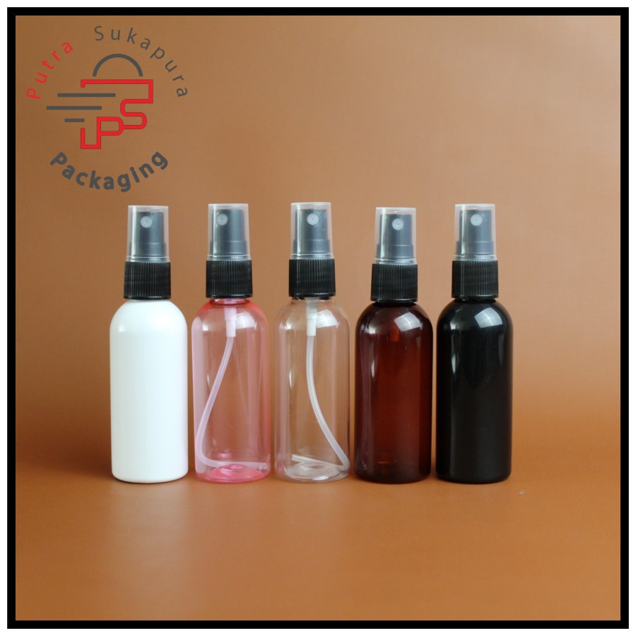 Botol spray 60ml/botol plastik 60ml/botol spray 60ml pet/spray hitam neck 18