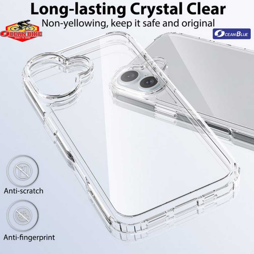 OCEANBLUE Casing Case Iphone Transparan Clear Anti Shock Hp 7 8 X XS XR 11 12 13 14 Plus Pro Max