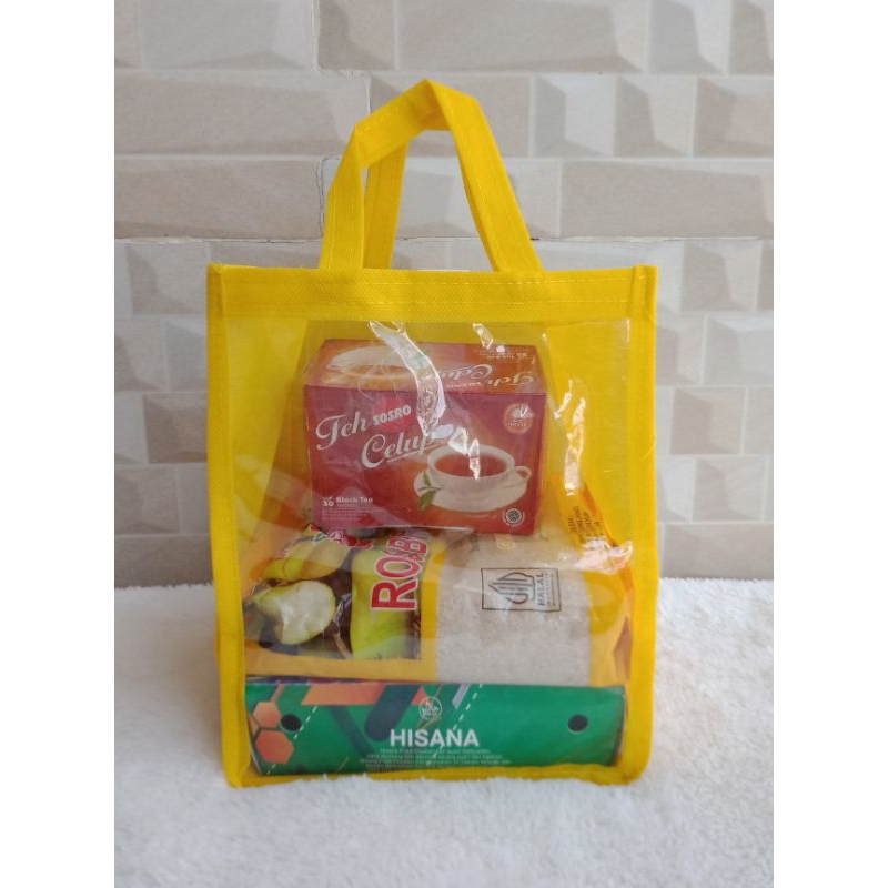 

Tas Mika 0.20 Kombinasi Spunbond tebal 75gsm 20x13x25 Goodiebag ultah Hampers Hajatan Termurah