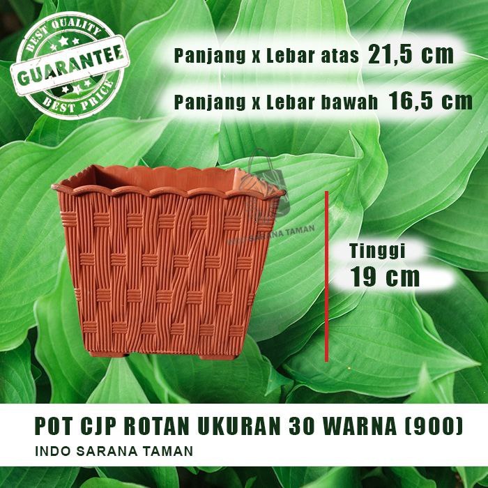 POT CJP ROTAN 30 WARNA Pot Kotak Pot Segi Pot Tanaman Pot Bunga Grosir Pot dan Perlengkapan Taman