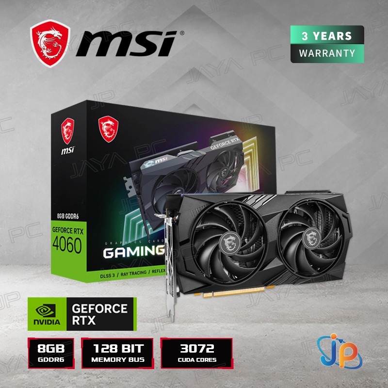 VGA MSI GeForce RTX 4060 Gaming X 8GB - 8 GB DDR6