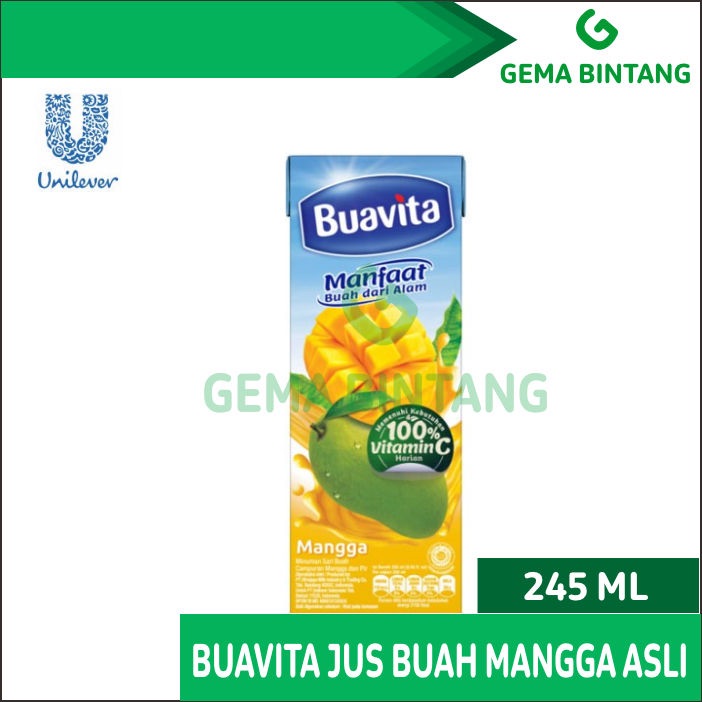 

Buavita Jus Mangga Mango Juice Buah Asli 245ml