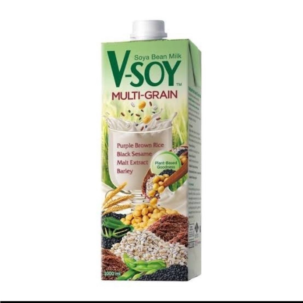 

Vsoy Susu Kedelai Multi Grain 1ltr - V-soy Soya Milk Multi-Grain Gosend/Grab