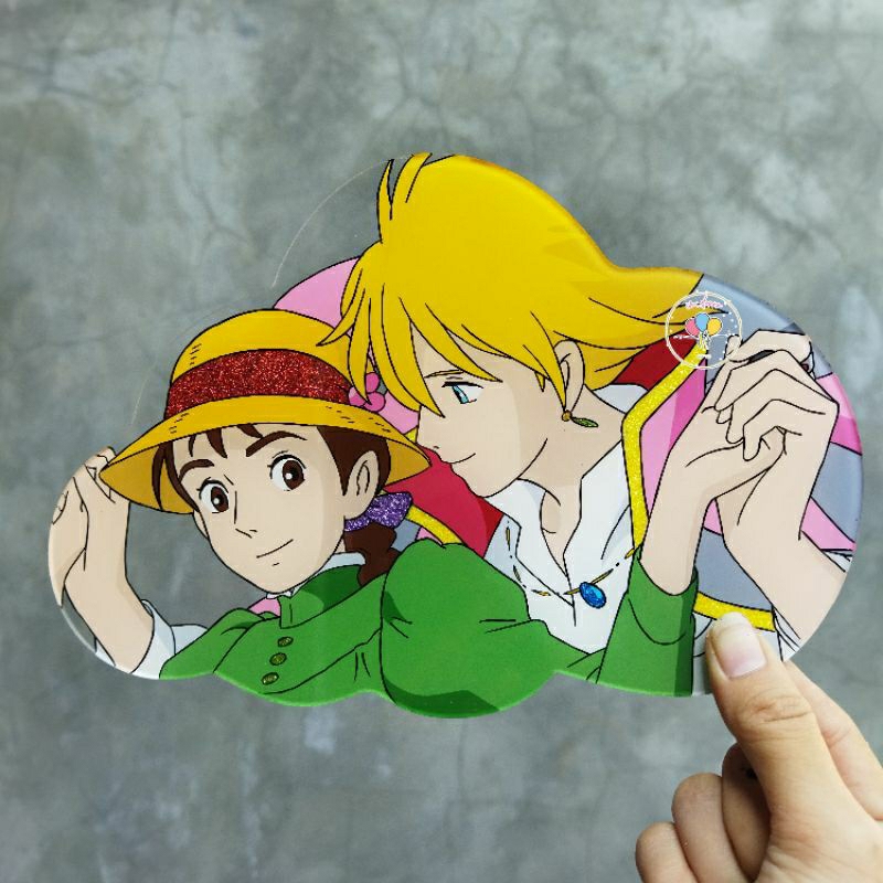 (Ready Stock) 「sampel」Glass Painting Howl Moving Castle Lukisan Akrilik Howl Moving Castle Lukisan G