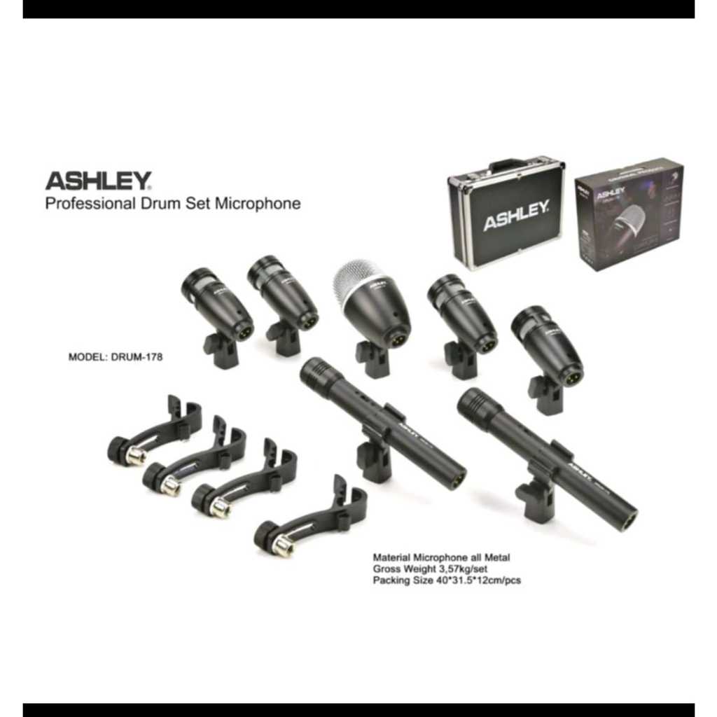 Mic Drum Ashley Drum 178 Original mik ashley DRUM178 1set 7mic