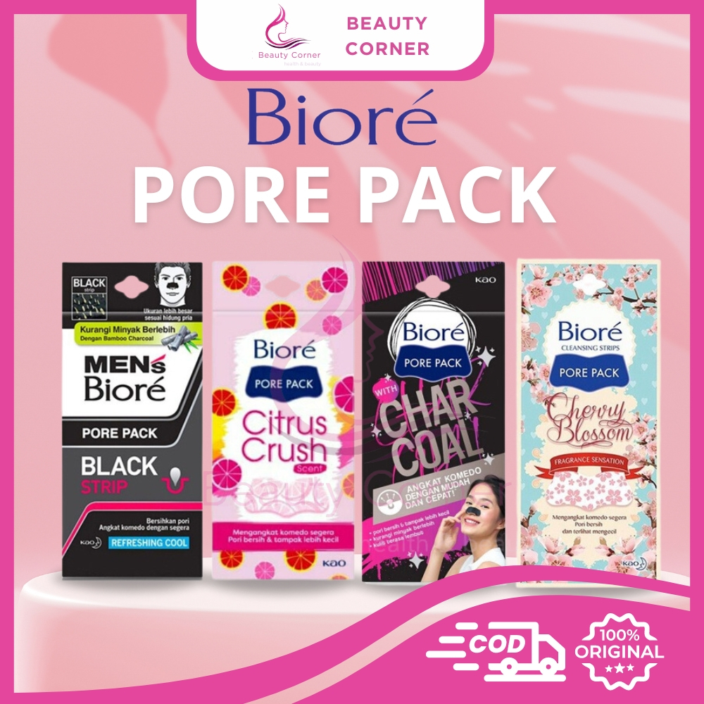 Biore Pore Pack - Plester Hidung Pembersih Komedo Isi 4 Lembar