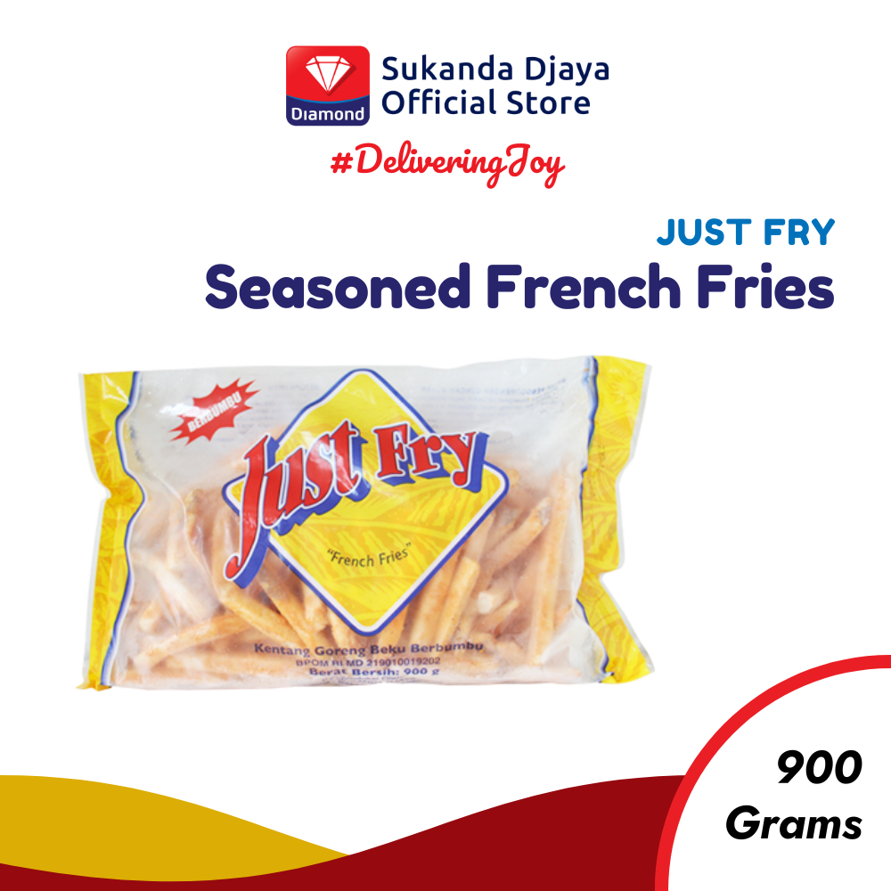 

Just Fry Kentang Beku French Fries Frozen Seasoned 900 Gr