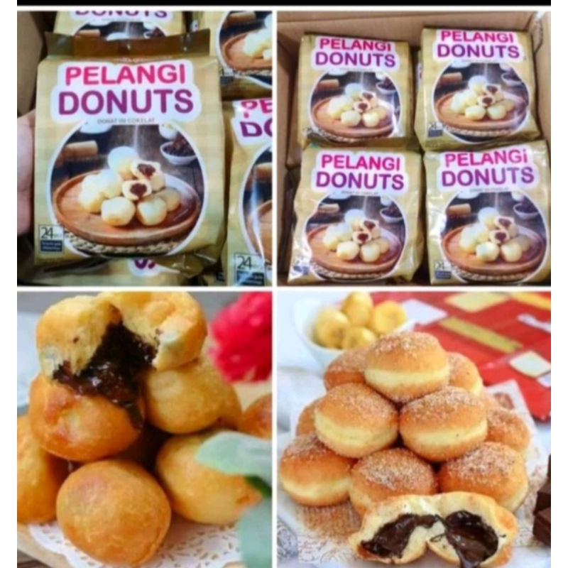 

Pelangi Donat isi coklat 24 pcs