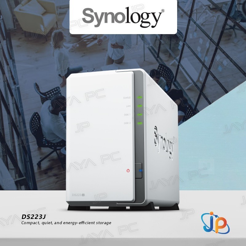 Synology DS223j DiskStation 2-BAY NAS Server Cloud Storage Realtek RTD1619B