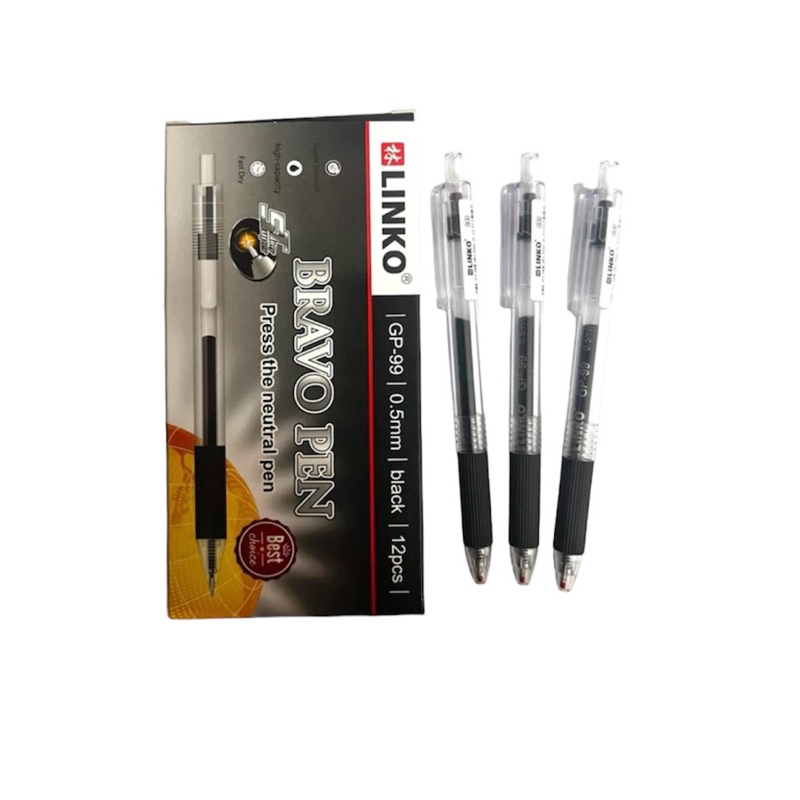 

BRAVO GEL PEN CLICK < GP-99 > LINKO - 12 PCS