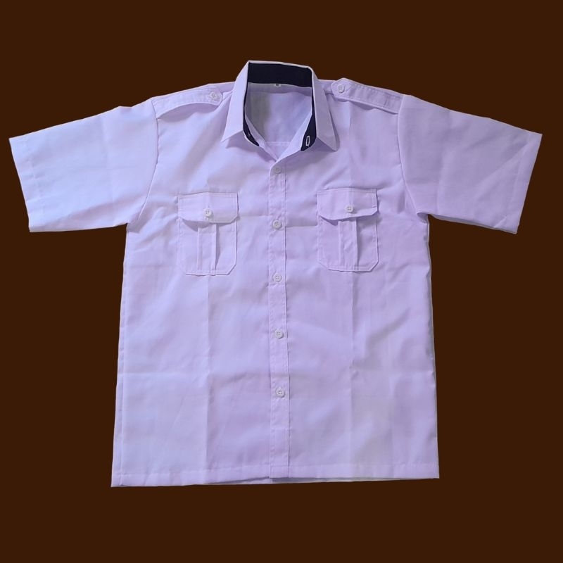 ORIGINAL PDH BAJU PUTIH PDH PNS ASN PPPK DINAS SERAGAM PUTIH KRAH HITAM SERAGAM PPPK PRIA PDH