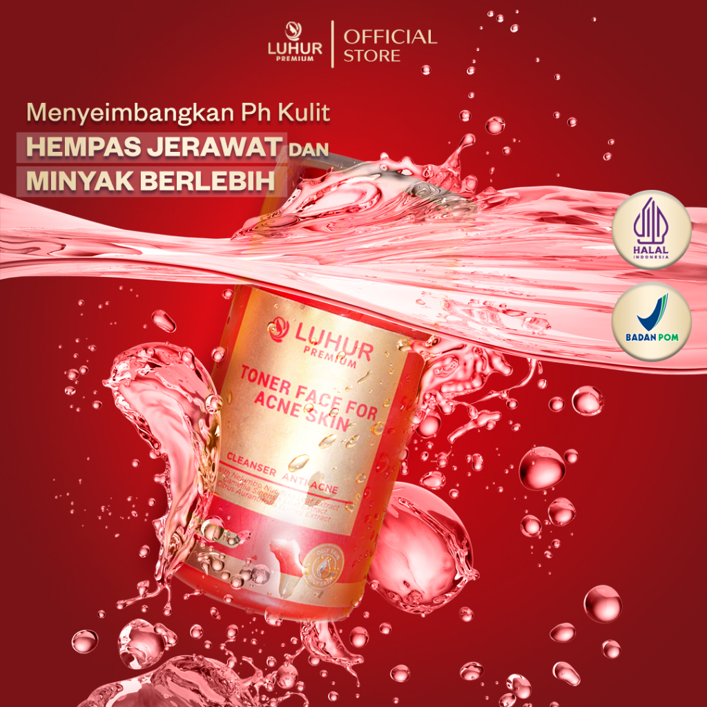 Luhur Premium - Toner Face For Acne Skin Pembersih Kulit Wajah Berminyak Berjerawat