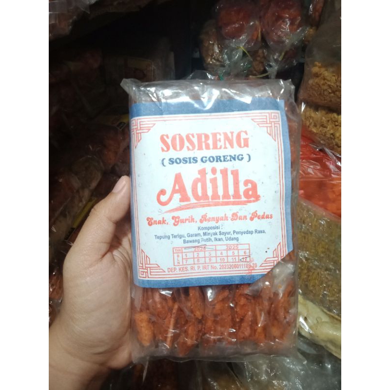 

Sosreng Adilla isi 20, jajanan pedas.
