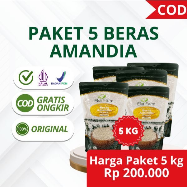 

Beras Amandia Paket 5 kg Beras Organik Solusi Atasi Lonjakan Gula Darah