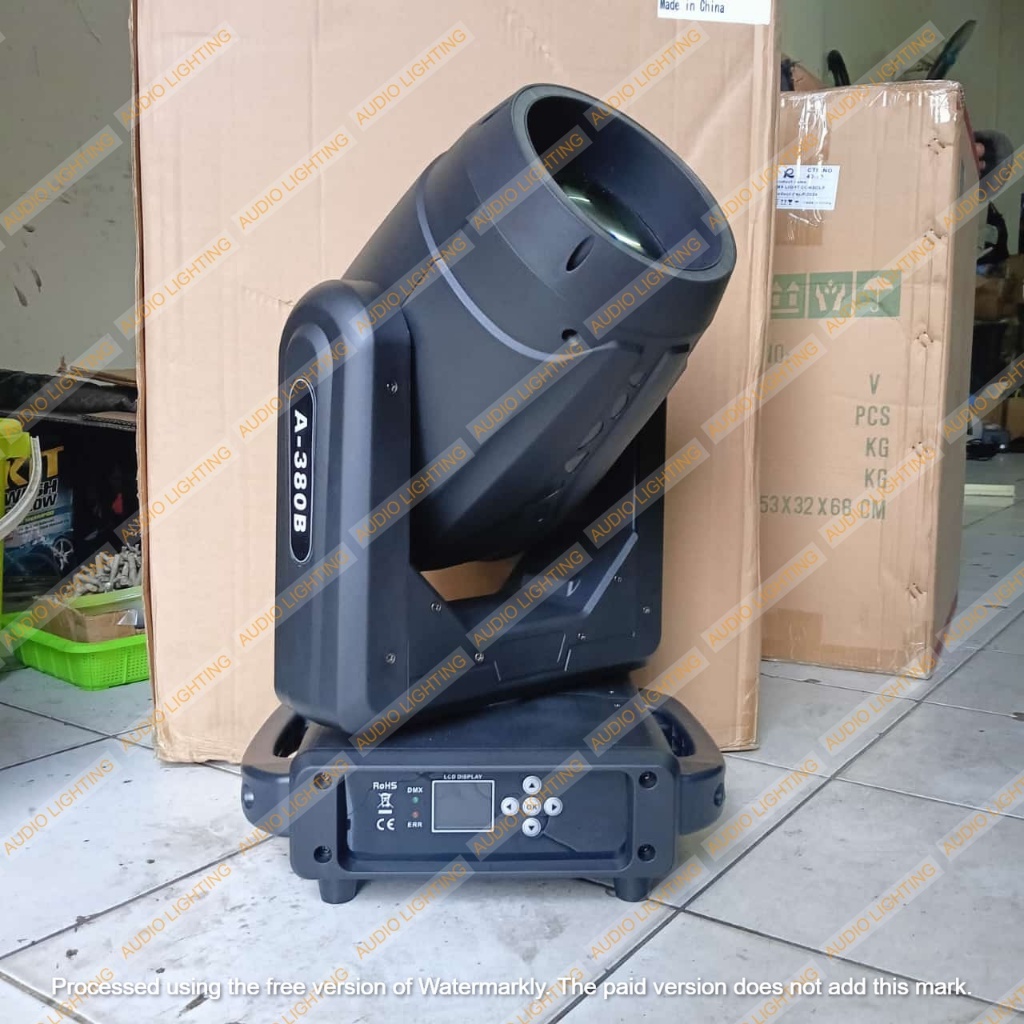 Beam 380 Redsun - moving head beam 380 watt ring led sepasang