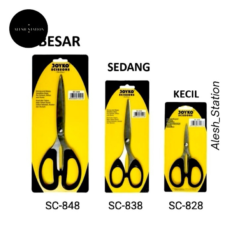 

Gunting Scissors Joyko SC-828-838-848 (kecil/sedang/besar)