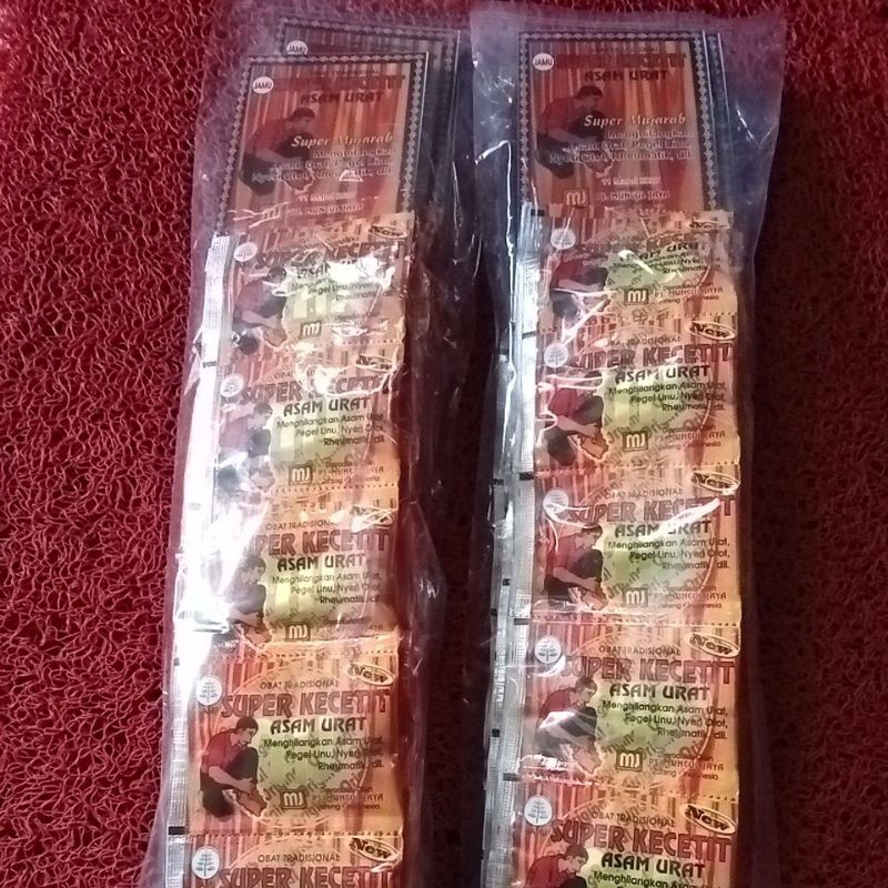 pil kecetit ASAM URAT 1slop isi 5 hanger