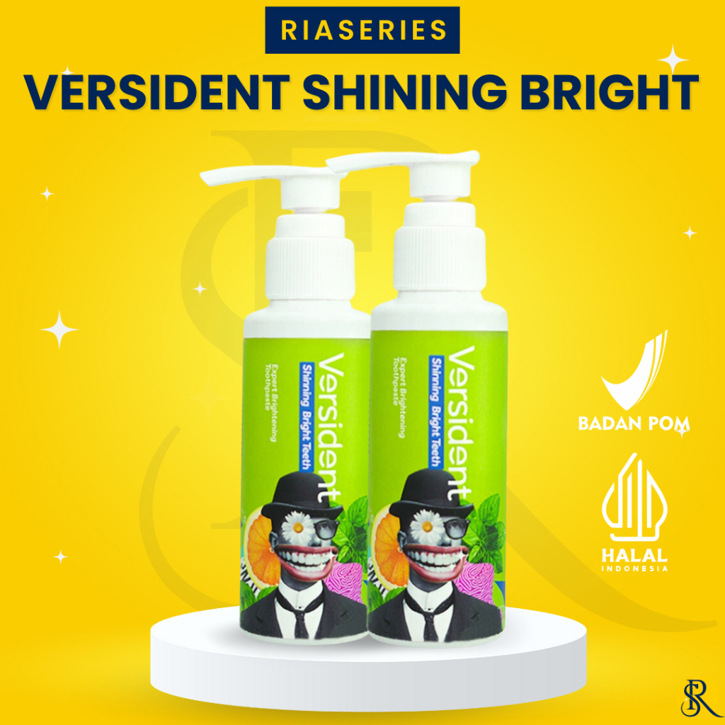 VERSIDENT SHINING BRIGHT TEETH - Pasta Pemutih Gigi & Pencegah Karang Gigi