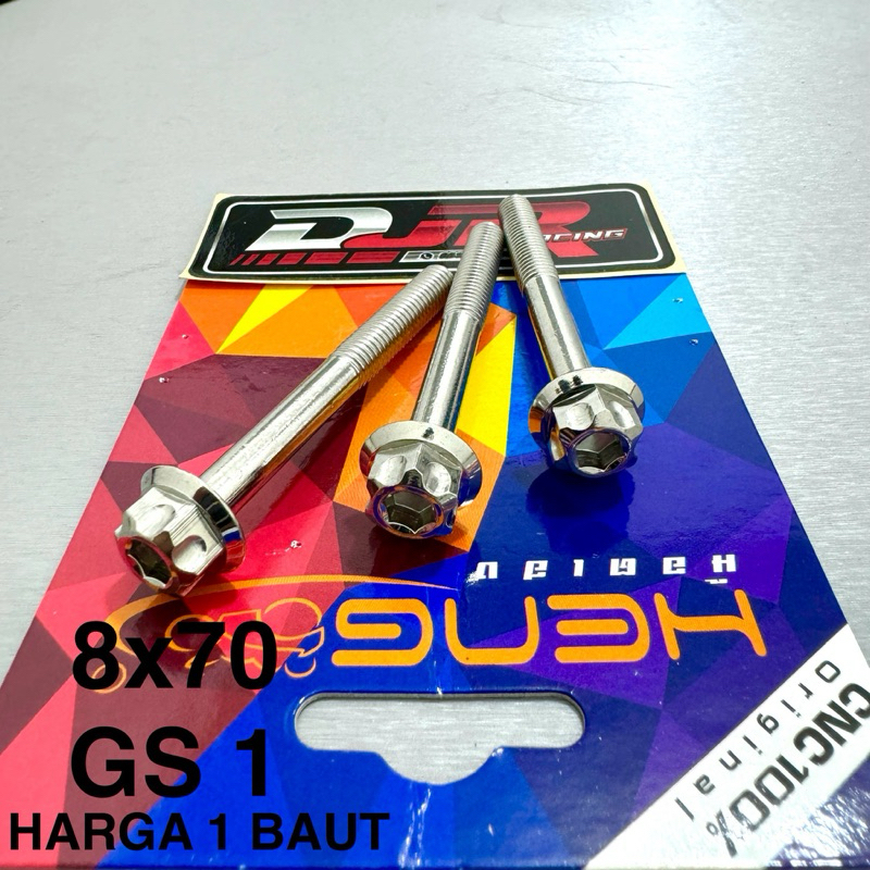 Baut 12 PROBOLT 8x70 STAINLESS GS1 gear 2 KUNCI HENG THAILAND baut 12 panjang 7 cm