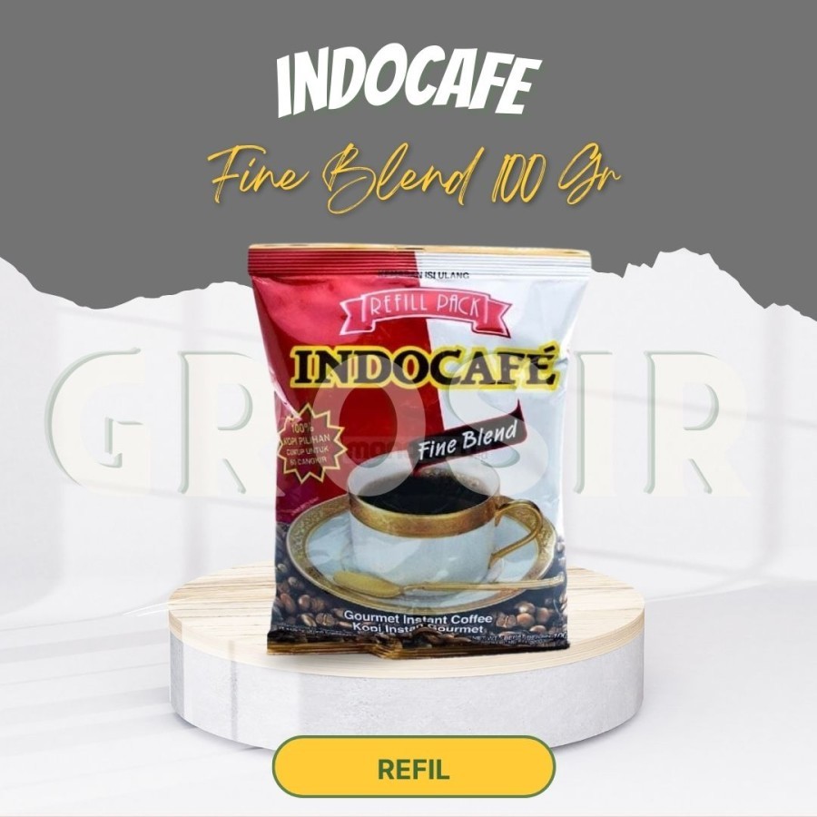 

Minuman / Kopi Instan / Indocafe Fine Blend 100 Gr Refil / Halal