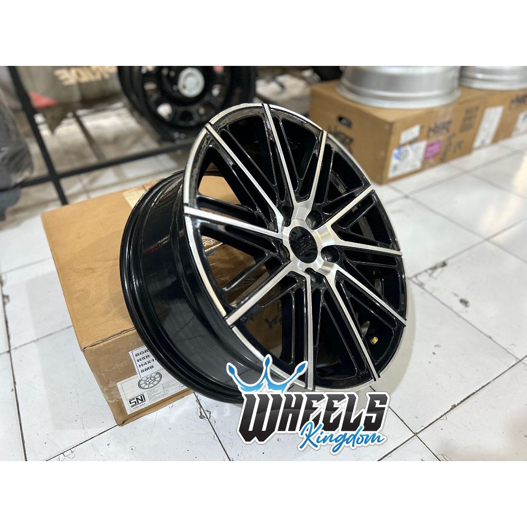 VELG R17 MURAH VELG PROMO HSR BALIGE RING 17 PCD 5X114 LEBAR 75 ET45 TWO TONE VELG XPANDER INNOVA
