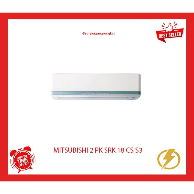 AC STANDARD MITSUBISHI 2 PK 1600 WATT - SRK 18 CS S3