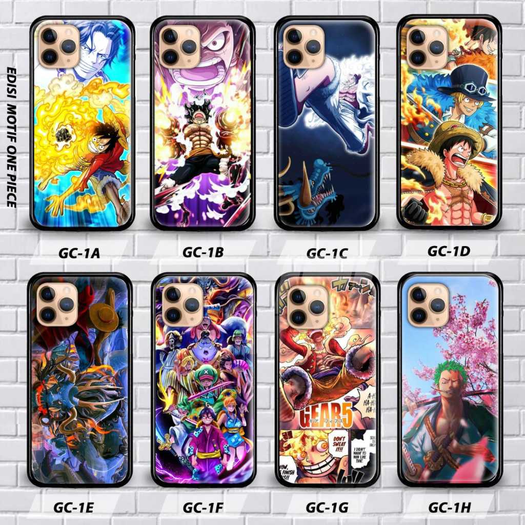 Tempered glass Case - Harcase soft gambar One piece Zoro Gear 5 GC-1 Oppo F11 Pro Oppo F1S Oppo A59 