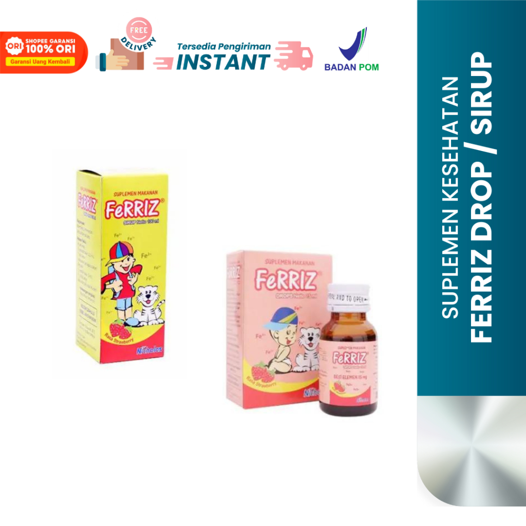 Ferriz Drop 15ml - Ferriz Sirup Suplemen Zat Besi Anak