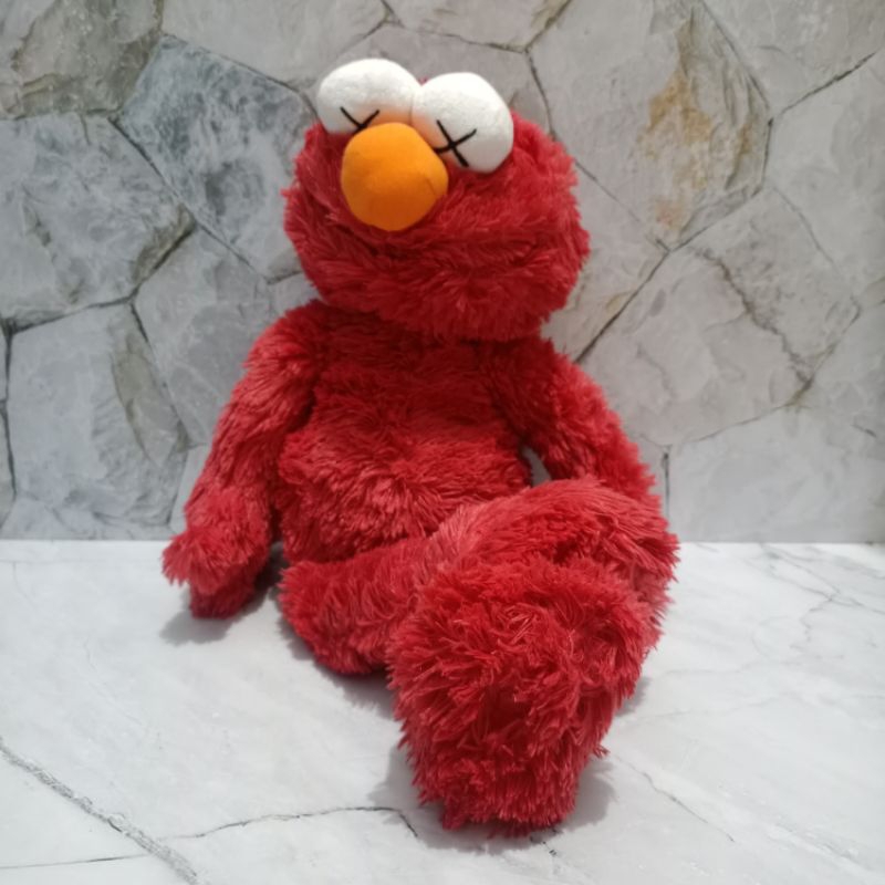 Boneka Elmo X Kaws Original Kaws Sesame Street Original Rare